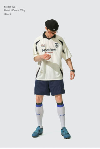 [Monterest] Embroidered Mesh Athletic Shorts