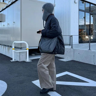 Corduroy Banded Wide Pants
