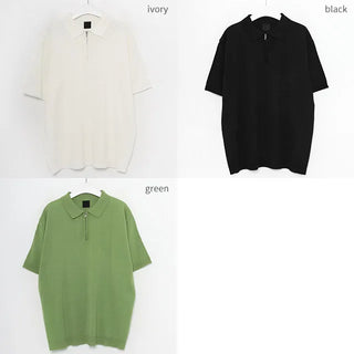 cool basic zip-up knit