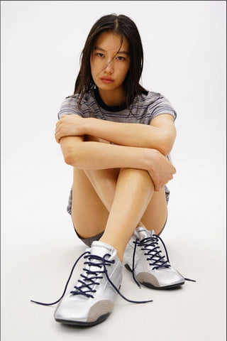 [MASONPRINCE] Aero Metallic Silver Sneakers