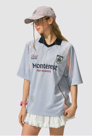[Monterest] Outdoor Sports Print Polo Jersey Tee