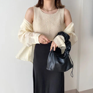 soda square sleeveless knit