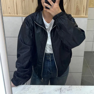 Leather String Short Jacket