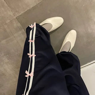 Ribbon detail jogger pants