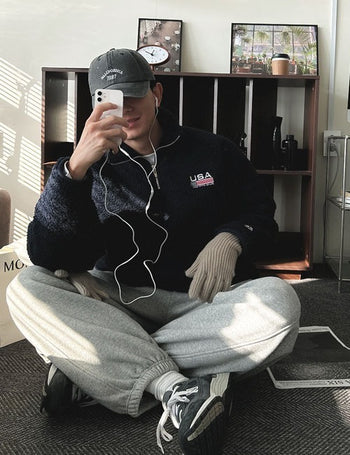 USA Heavy Fleece Padded Jacket (3 colors)