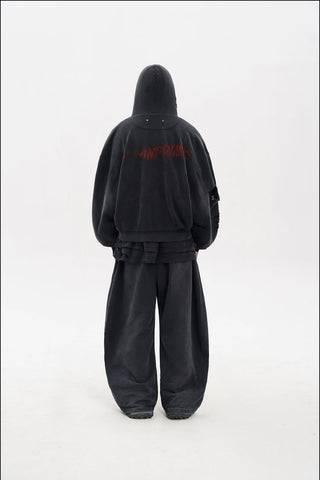 [MASONPRINCE] Double-layer Loose Sweatshirt Set