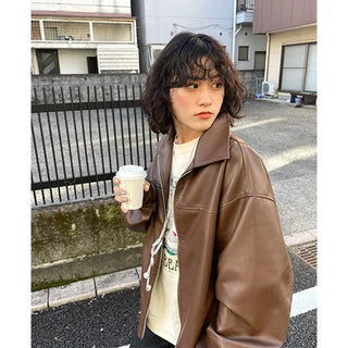 Faux leather jacket