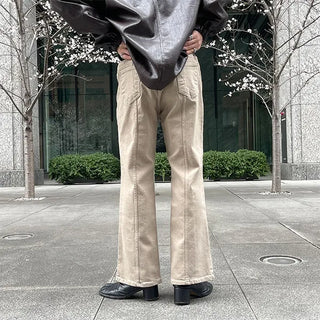 Cotton line flare pants