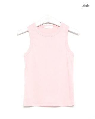 Rayon Blend Ribbed Tank Top