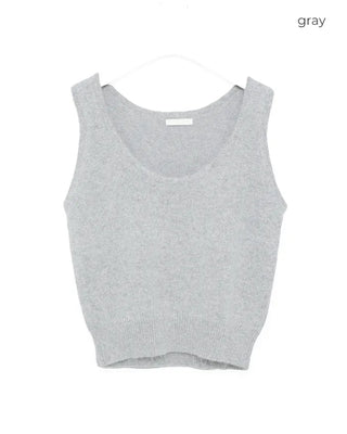 Soft angora knit vest