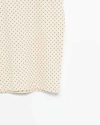 Pindot Square Neck Ribbed Half T-Shirt