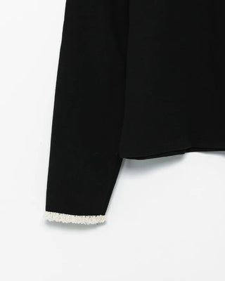 Slim-fit frill detail knit