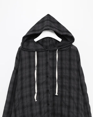 Checked hoodie shirt