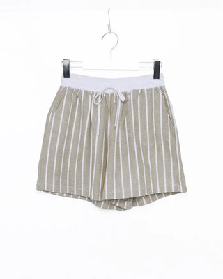 Striped sleeveless shirt and shorts set