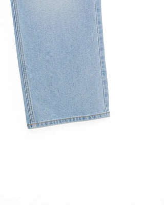 Whiskered Wash Wide Denim Pants