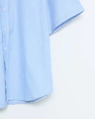 (Unisex) Oxford Overfit Half Sleeve Shirt