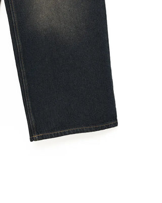 Vintage Wash Wide Fit Denim Pants