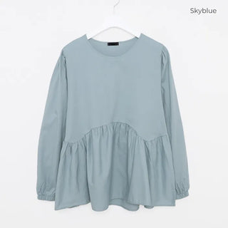 Cotton peplum blouse