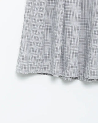 Checked pleated midi skirt