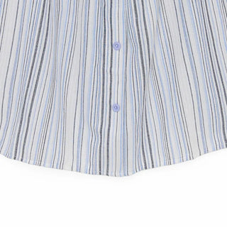 Multi-stripe button halter neck camisole
