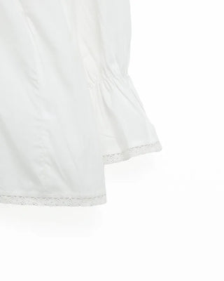 Drawstring Long Puff Sleeve Blouse