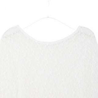 Sheer lace long t-shirt