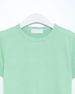 Layered Tencel Half T-Shirt