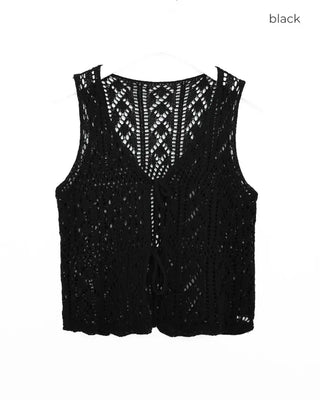 Crochet knit vest