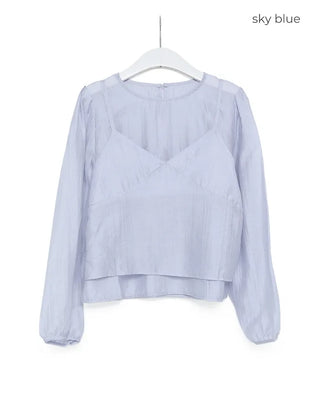 Camisole bustier and blouse set