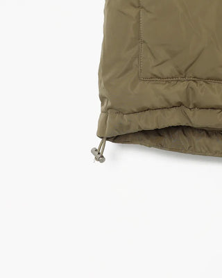 High-neck flap pocket faux down vest