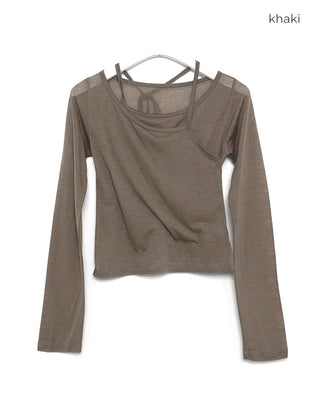 Layered sheer T-shirt