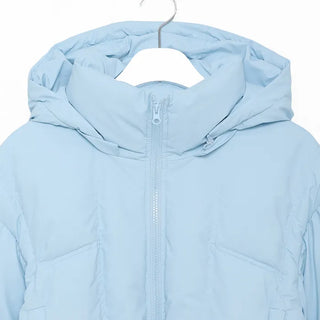 Colorful Hooded Cropped Padded Jumper
