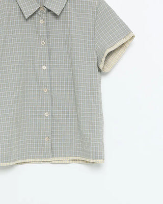 Graph Check Seersucker Layered Half Shirt