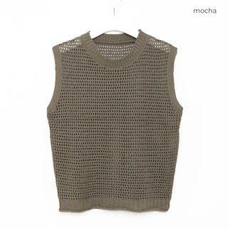 Basic openwork round vest