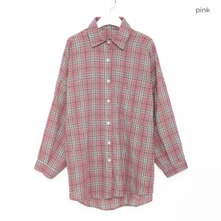 Oversized check shirt