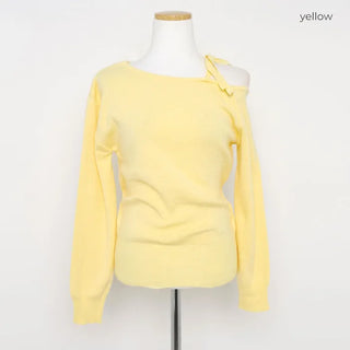 Strap-unbalanced shoulder knit