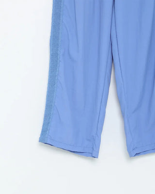 Side Lace Line Nylon Easy Pants