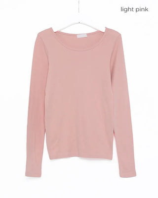 Bateau Neck Basic Long T-Shirt