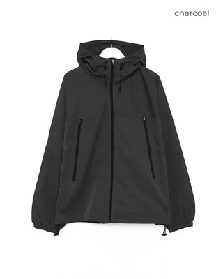 Oversized hooded windbreaker