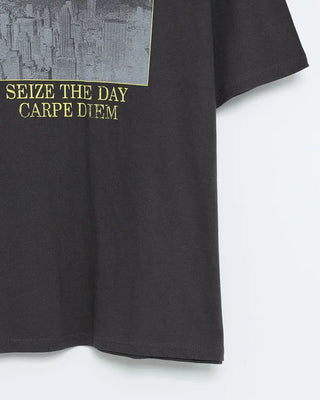 NEW YORK print half-sleeve T-shirt