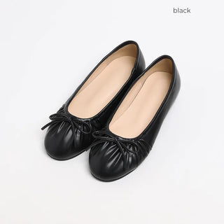 Shirred Ribbon Flat Shoes