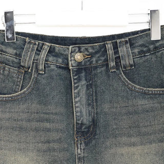 denim mini skirt