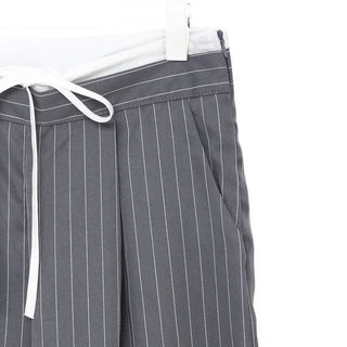 Striped two-tone slacks