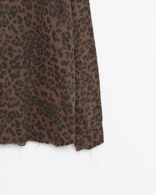 (Unisex) Leopard Half Coat