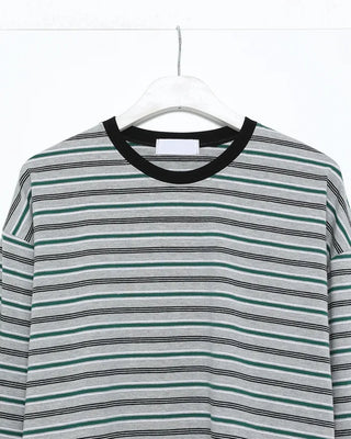 Color-blocked striped T-shirt