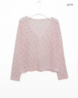 See-through polka dot summer cardigan