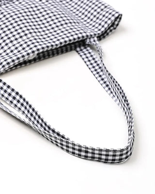 Checkered frill shoulder bag