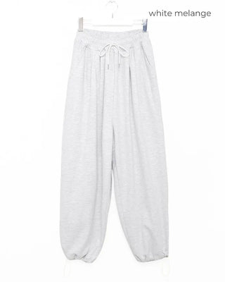 (Unisex) Two-pleat drawstring pants