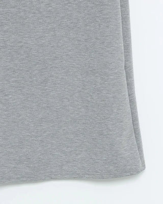 Simple elastic waist sweat maxi skirt