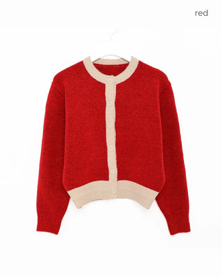 Two-tone point round cardigan